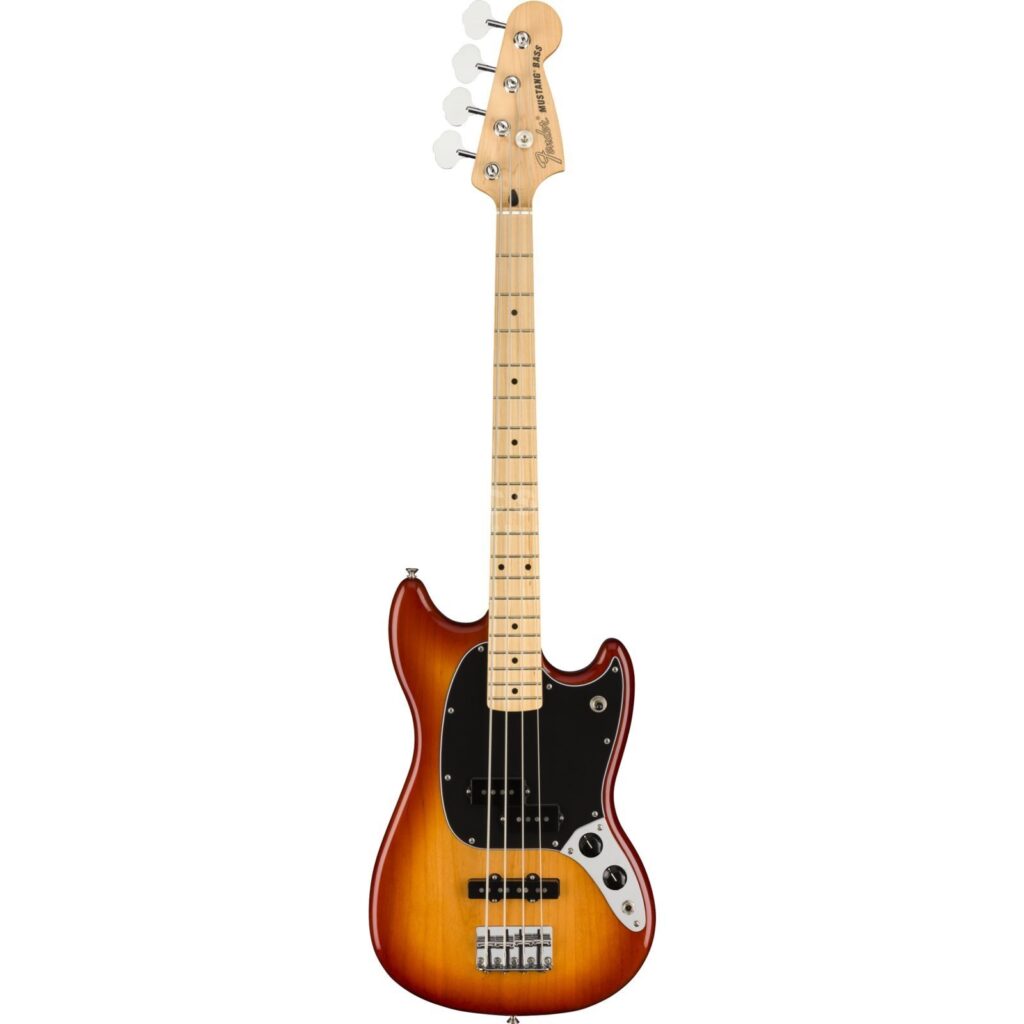 Бас-гитара fender-player-mustang-bass-pj-mn-sienna-sunburst