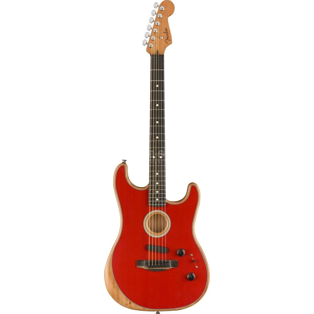 Электроакустическая гитара fender-am-acoustasonic-stratocaster-dakota-red